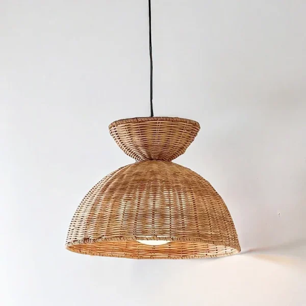 Southeast Asian Semicircle Rattan Lamp Handmade Vintage Pendant Lights for Restaurants Hot Pot Dining Room Rural Pastoral Lamps - Image 4